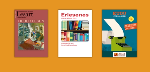 Zu sehen sind die Büchermagazine von Lesart, Erlesenes und KUDU